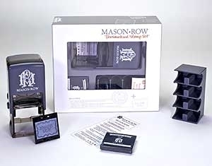 Mason Row Custom Stamps & Embossers - Personalized Stamp Gift Set